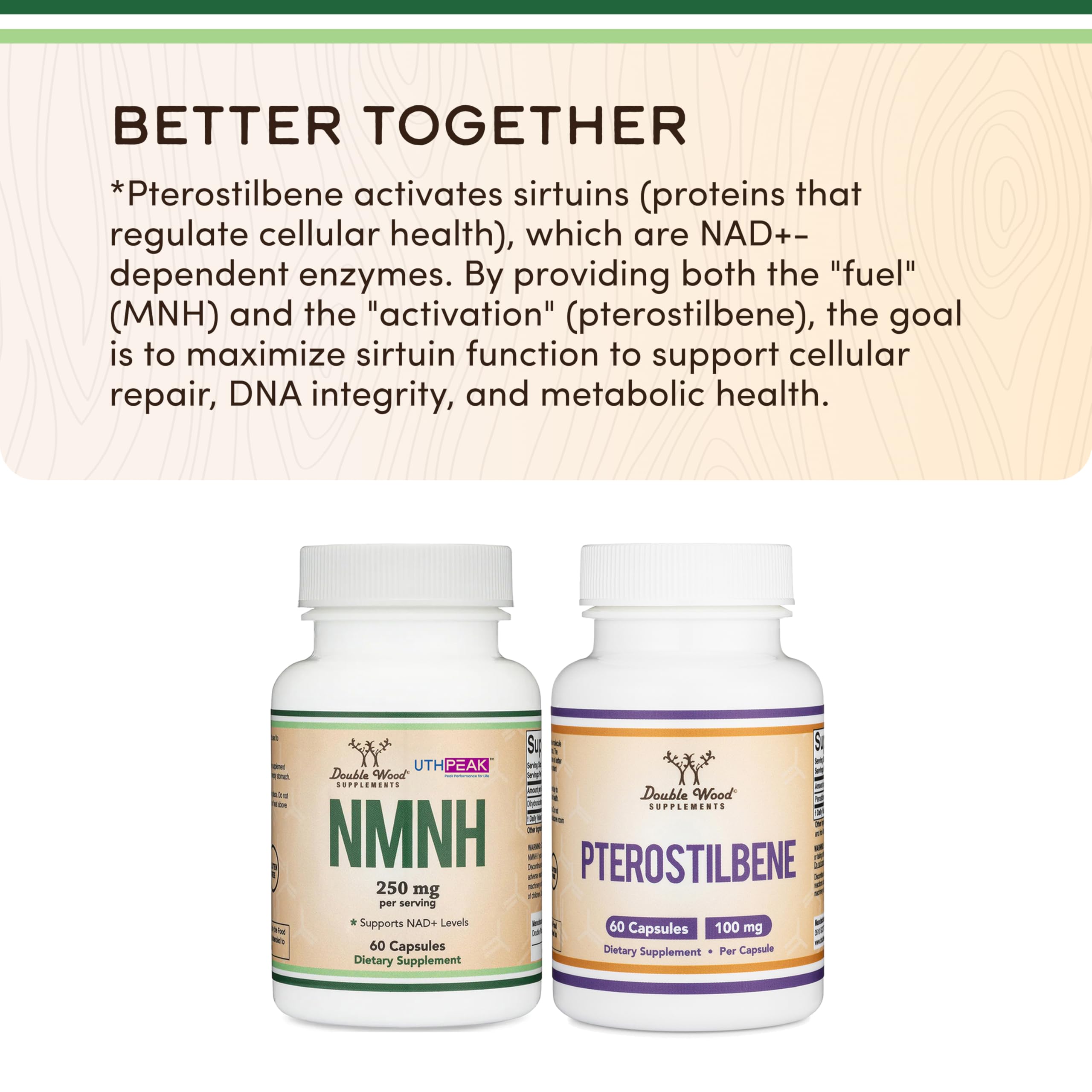 Double Wood etiqueta con información nutricional y análisis claro