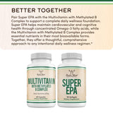 Etiqueta nutricional de Super EPA Double Wood mostrando EPA y DHA, para transparencia de ingredientes