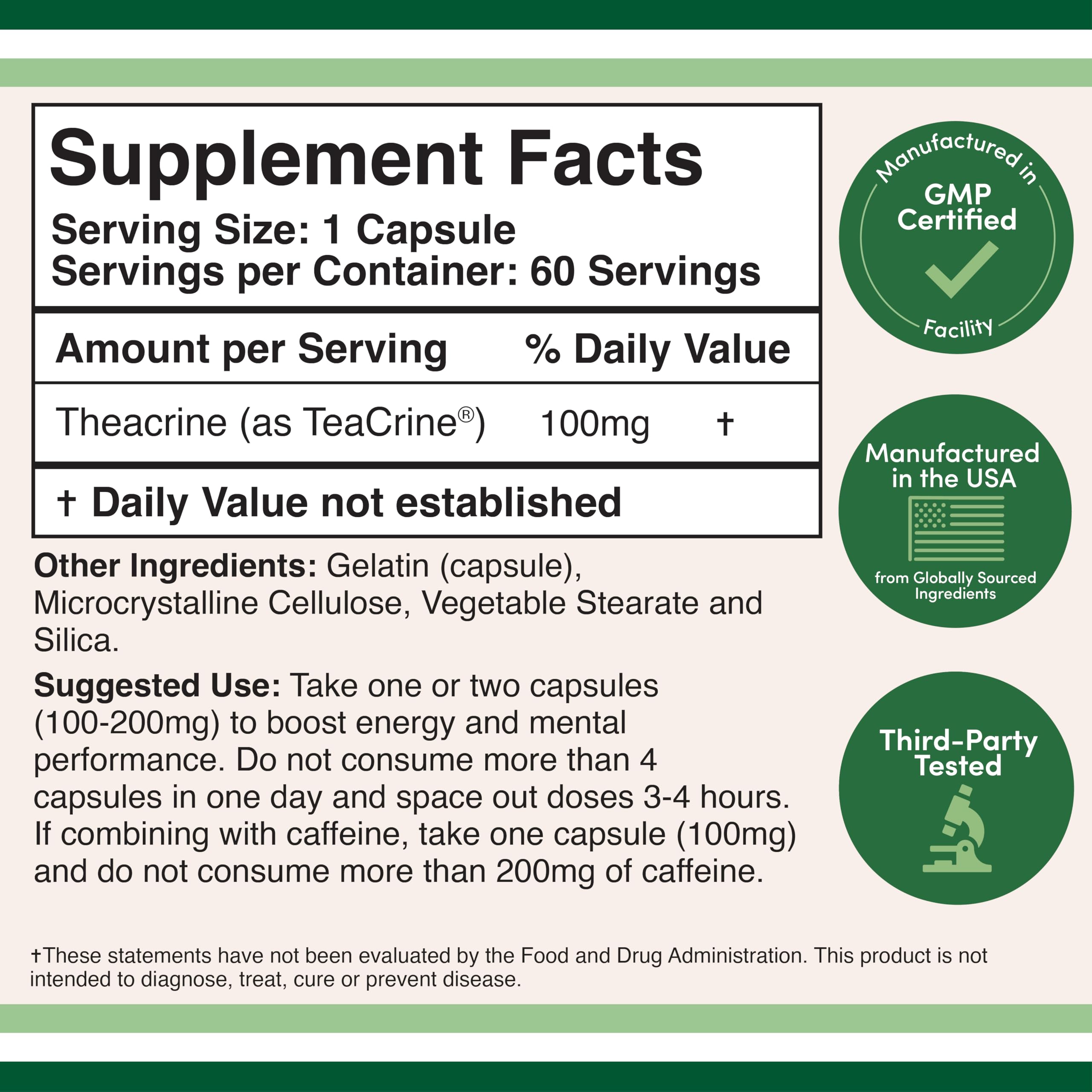 Double Wood Supplements cápsula al lado de una moneda para comparar tamaño y dosificación