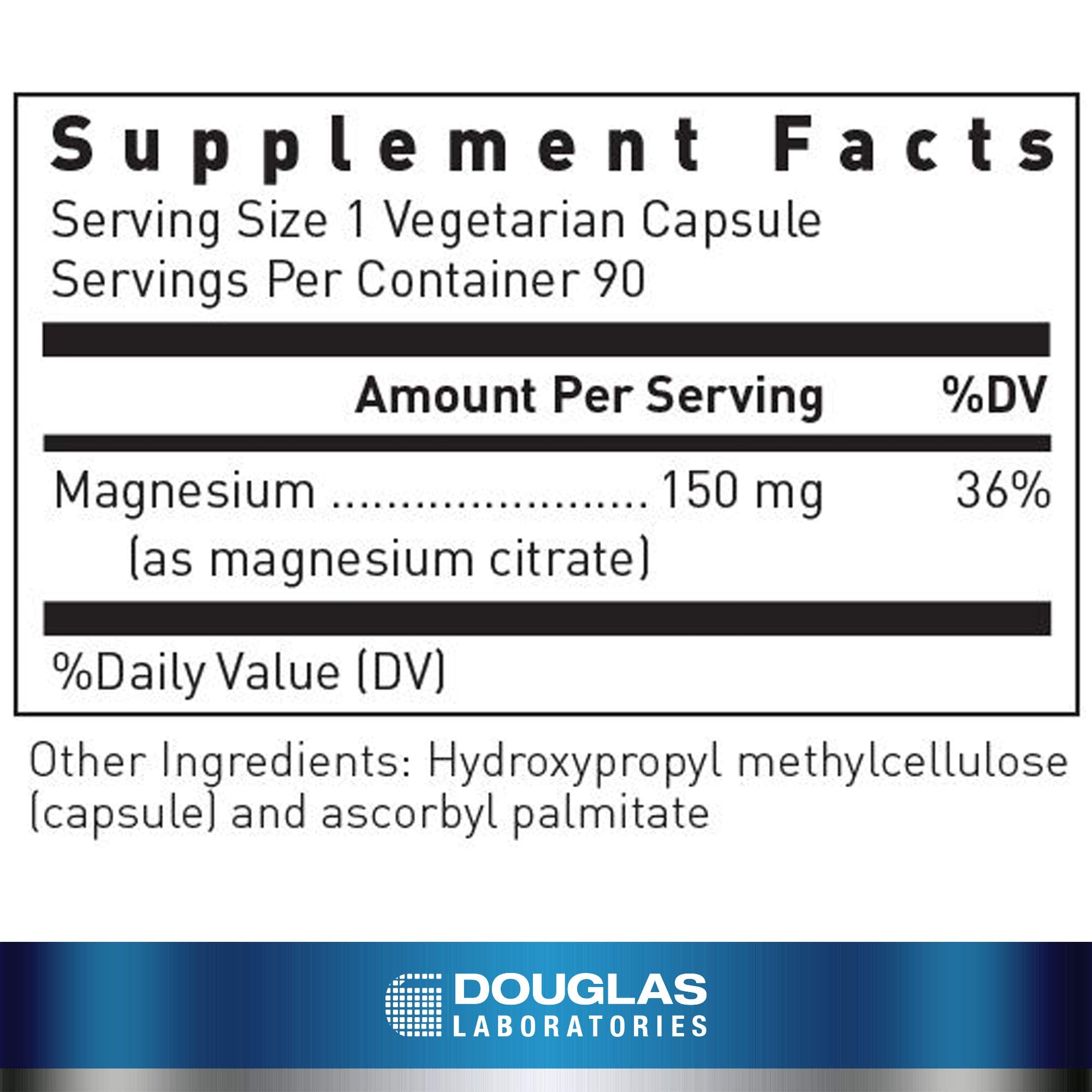Douglas Laboratories cápsulas en mano para visualizar tamaño y facilidad