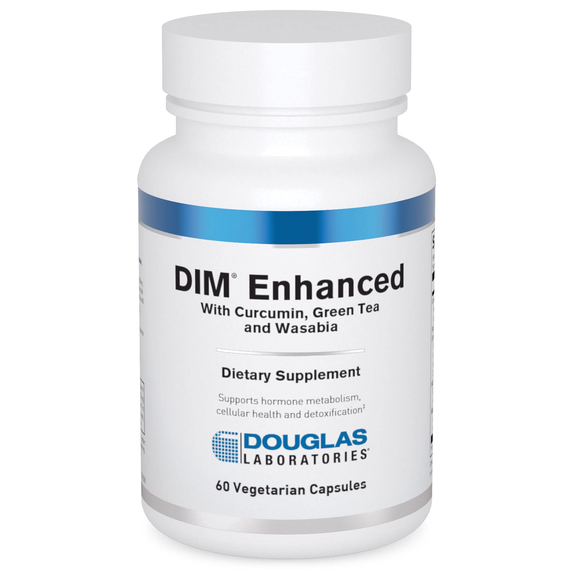 Douglas Laboratories frasco frontal mostrando DIM Enhanced para apoyo hormonal