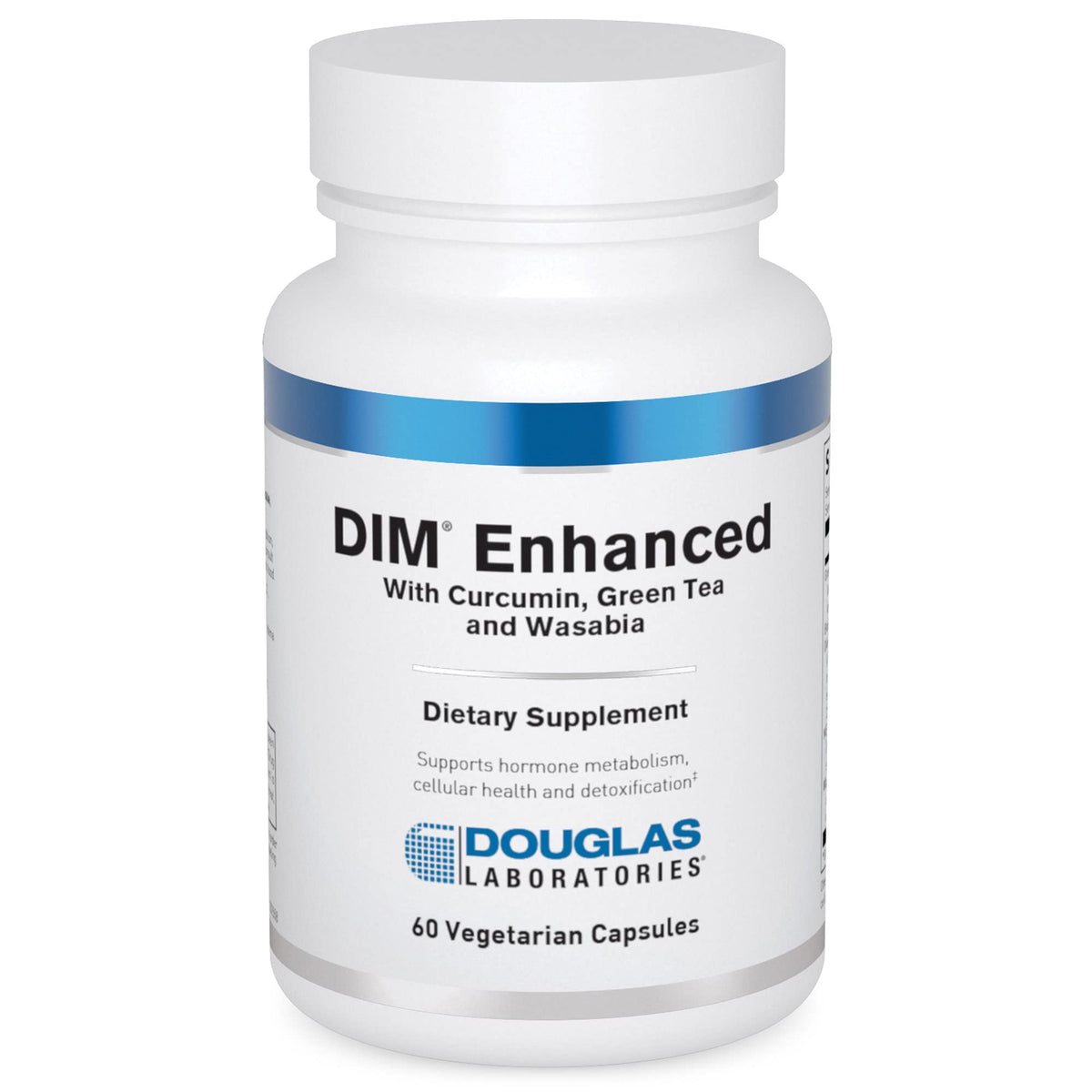 Douglas Laboratories frasco frontal mostrando DIM Enhanced para apoyo hormonal