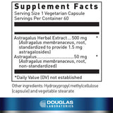 Douglas Laboratories detalle de etiqueta que resalta ingredientes y pureza