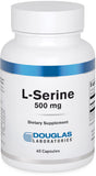 Douglas Laboratories envase frontal de L‑Serine mostrando marca y formato beneficioso