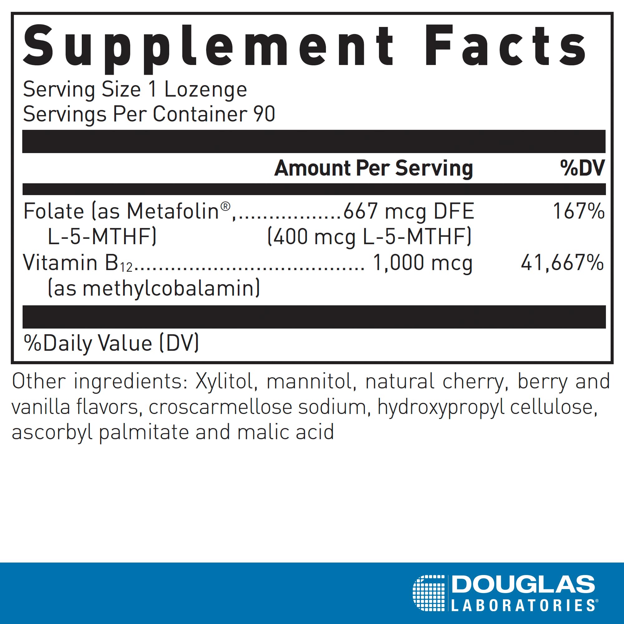 Douglas Laboratories pastillas masticables cerca mostrando textura y facilidad