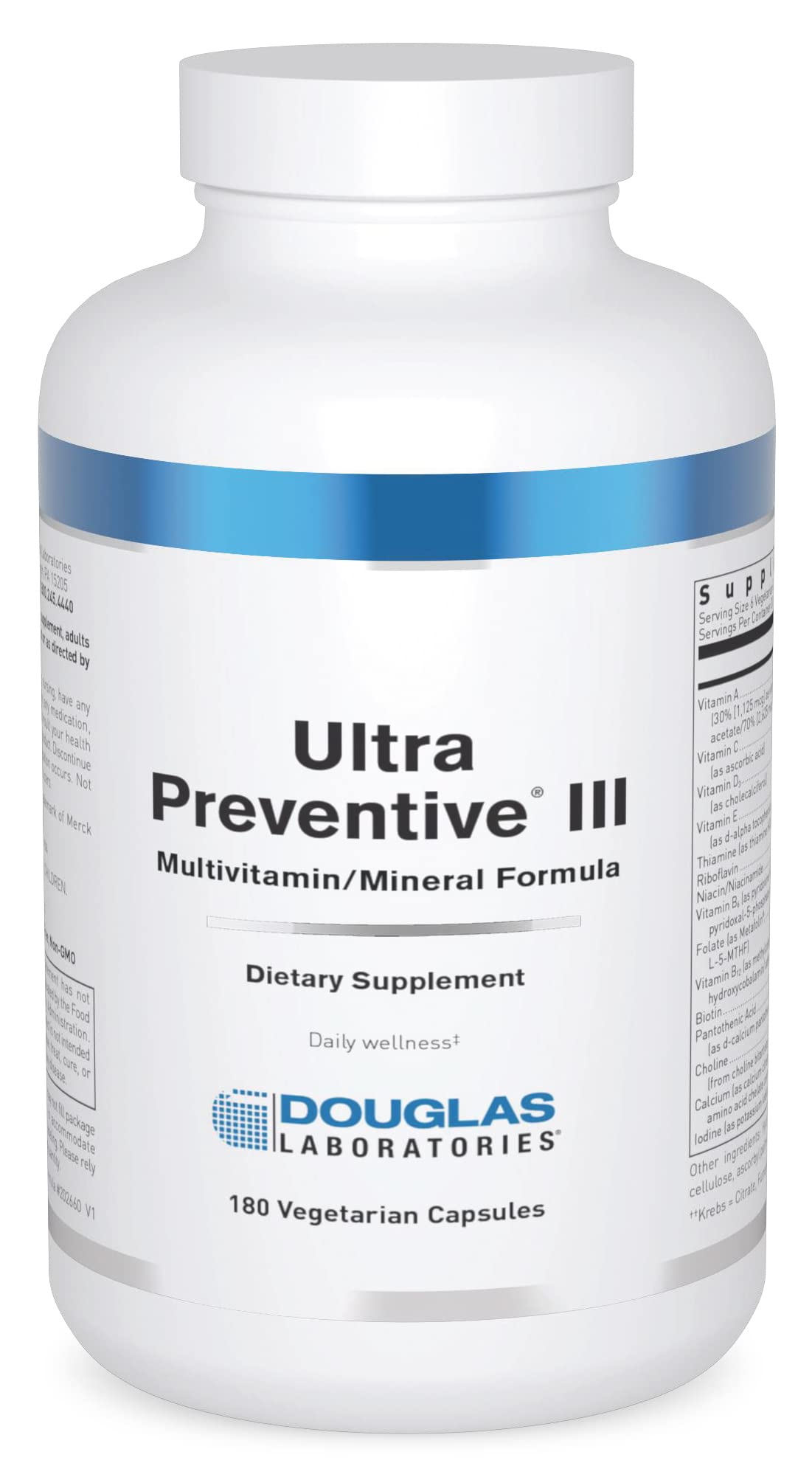 Douglas Laboratories bote frontal mostrando diseño y beneficio multinutrientes