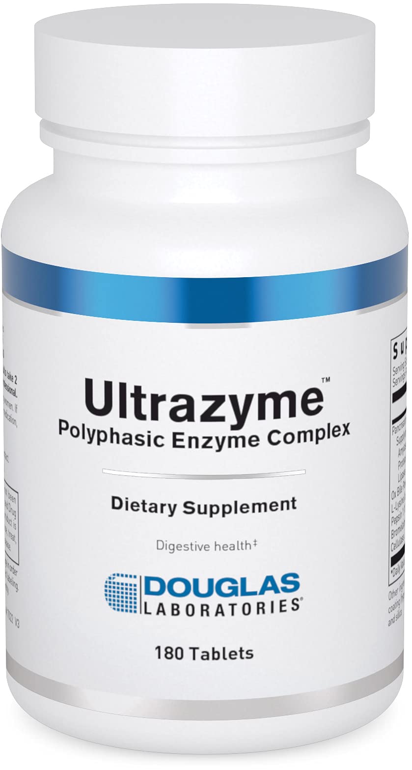 Douglas Laboratories Ultrazyme frente del empaque mostrando etiqueta y beneficios