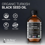 Detalle del frasco ámbar Dr. Berg que preserva la potencia del aceite