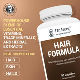 Dr. Berg etiqueta principal en primer plano con lista de ingredientes clave