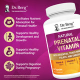 Dr. Berg Nutritionals etiqueta nutricional destacando omegas y folato