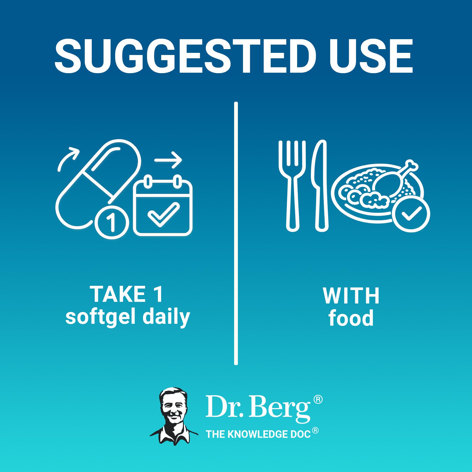 Dr. Berg etiqueta con ingredientes y contenido de EPA y DHA