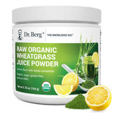 Dr. Berg envase frontal mostrando etiqueta y sabor limón, práctico para usar