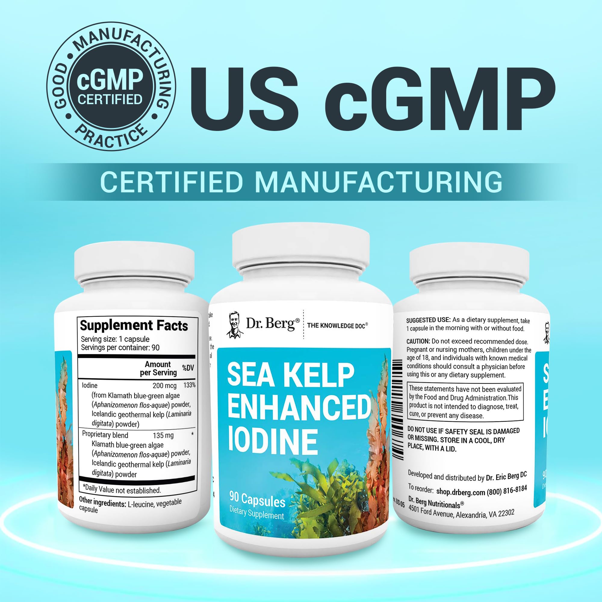 Dr. Berg alga Klamath azul-verde, aporte de nutrientes marinos complementarios