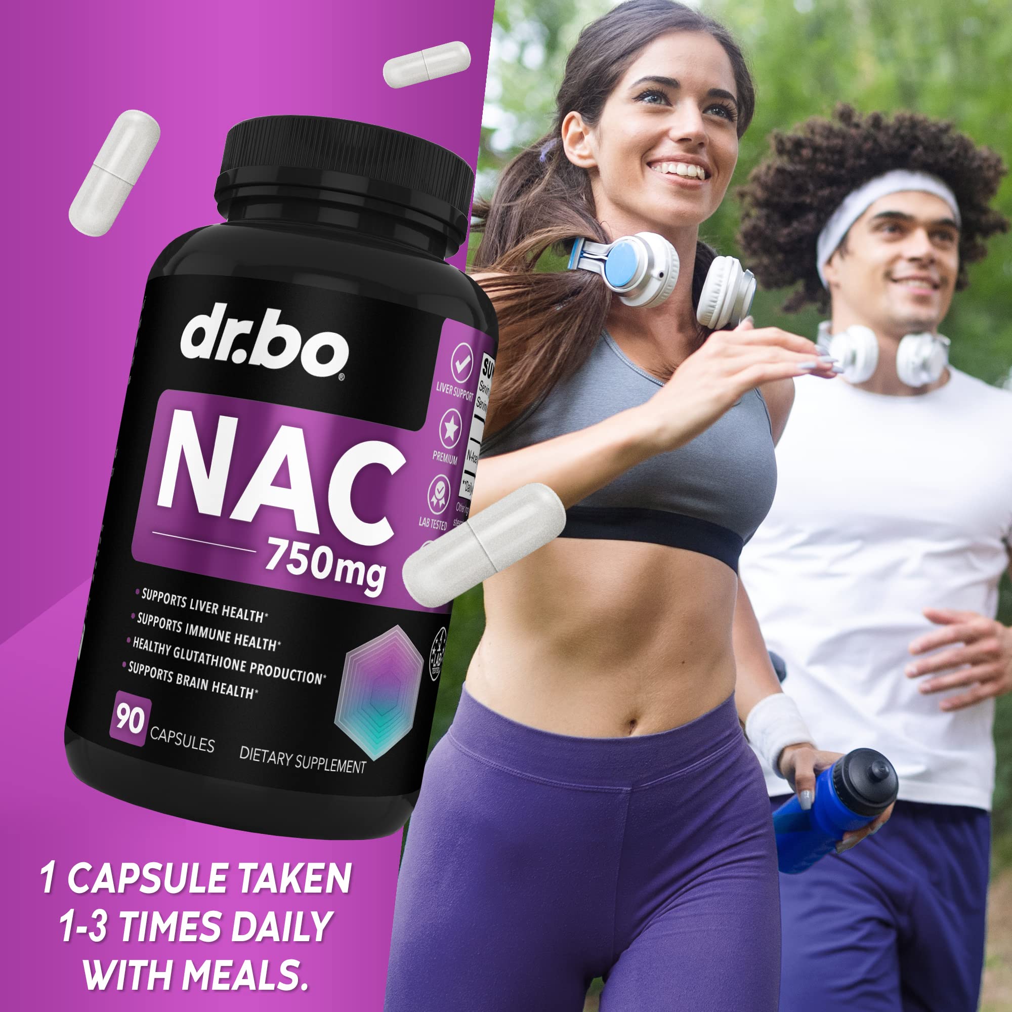 DR. BO producto en ambiente saludable, apoya estilo de vida activo