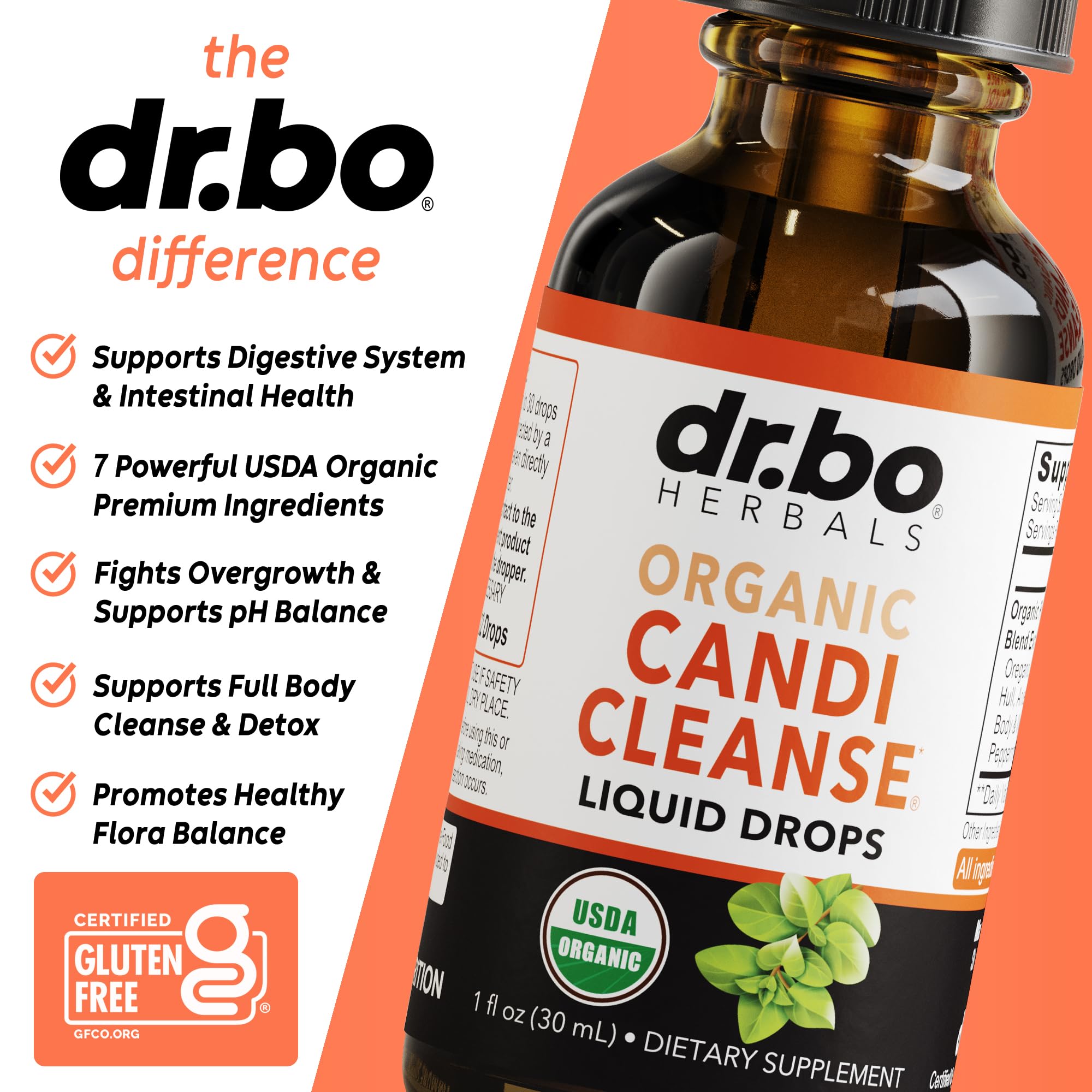 DR. BO nuez negra y ajenjo en primer plano para equilibrio digestivo