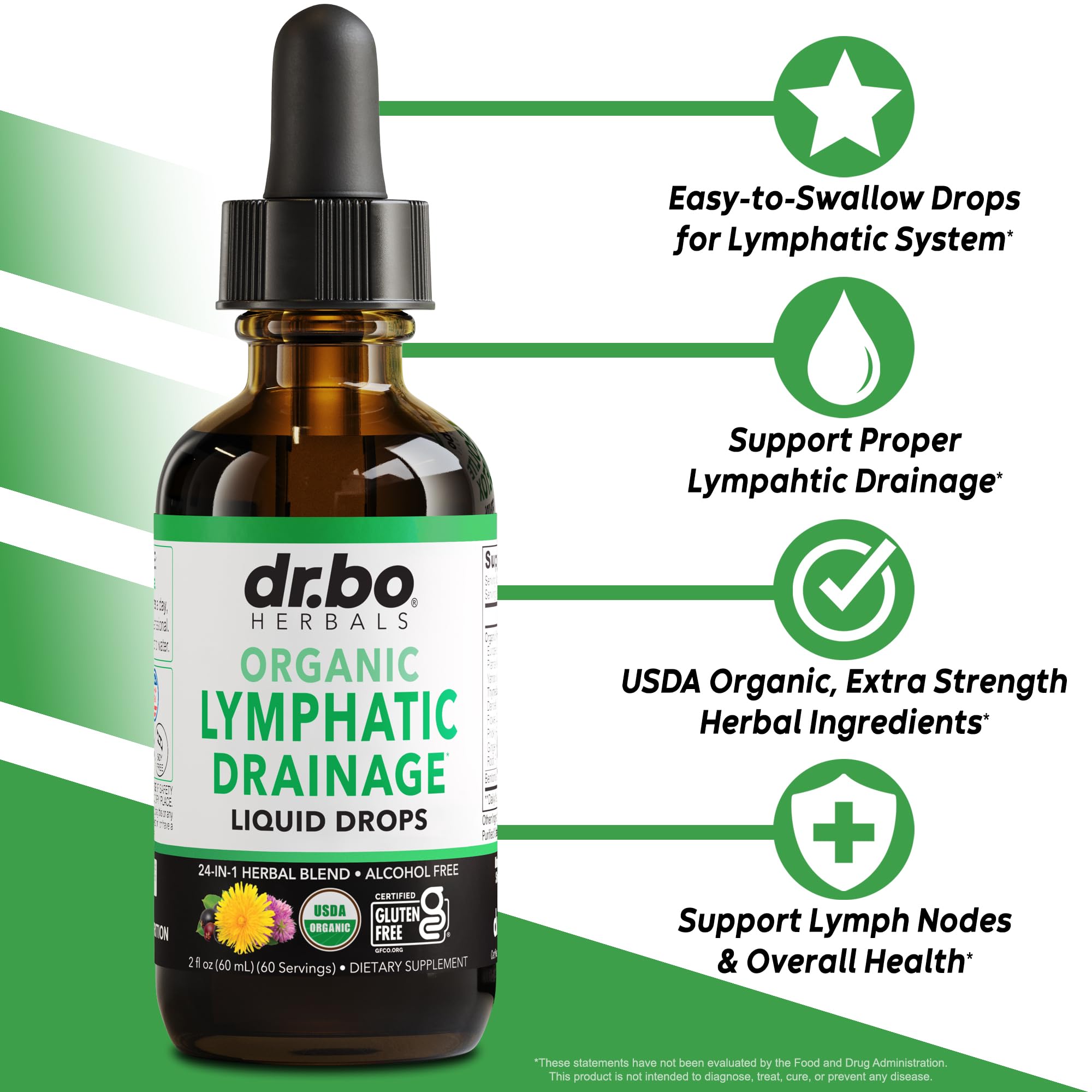 DR. BO etiqueta con lista de ingredientes orgánicos y certificación visible