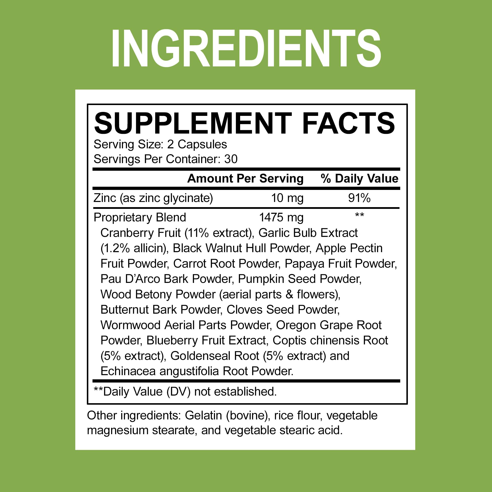 DR. BO detalle de etiqueta con lista de ingredientes visible y legible