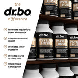 DR. BO textura en polvo de psyllium husk y aspecto natural