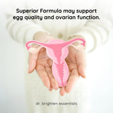 Dr. Brighten etiqueta con lista de ingredientes para transparencia