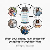 Dr. Brighten etiqueta con lista de ingredientes y sin componentes animales