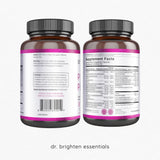 Dr. Brighten sello sostenible destacando ingredientes responsables y sin GMO