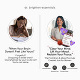 Dr. Brighten comparación de tamaño junto a una moneda para referencia de escala