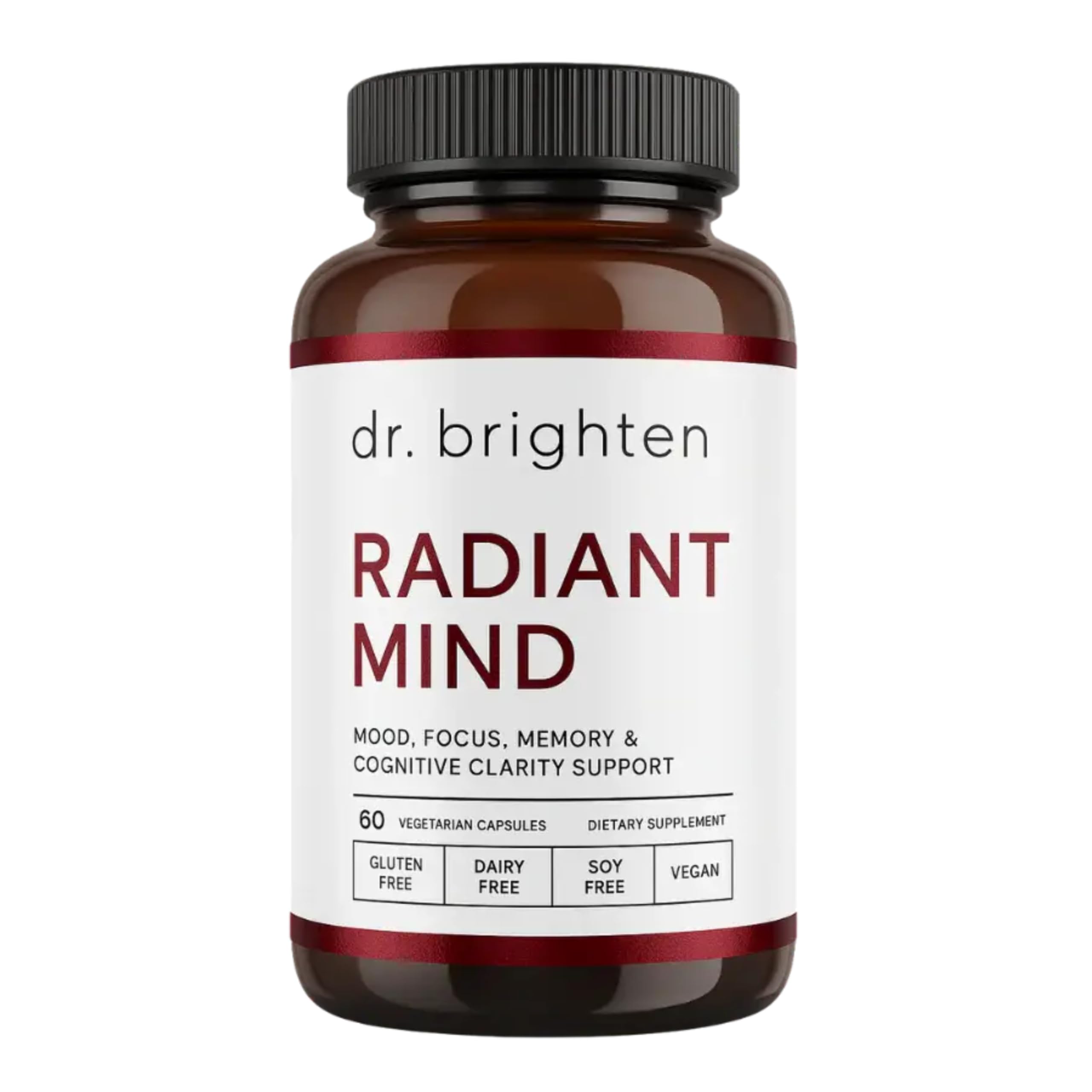 Dr. Brighten vista frontal del envase con diseño y beneficios visibles