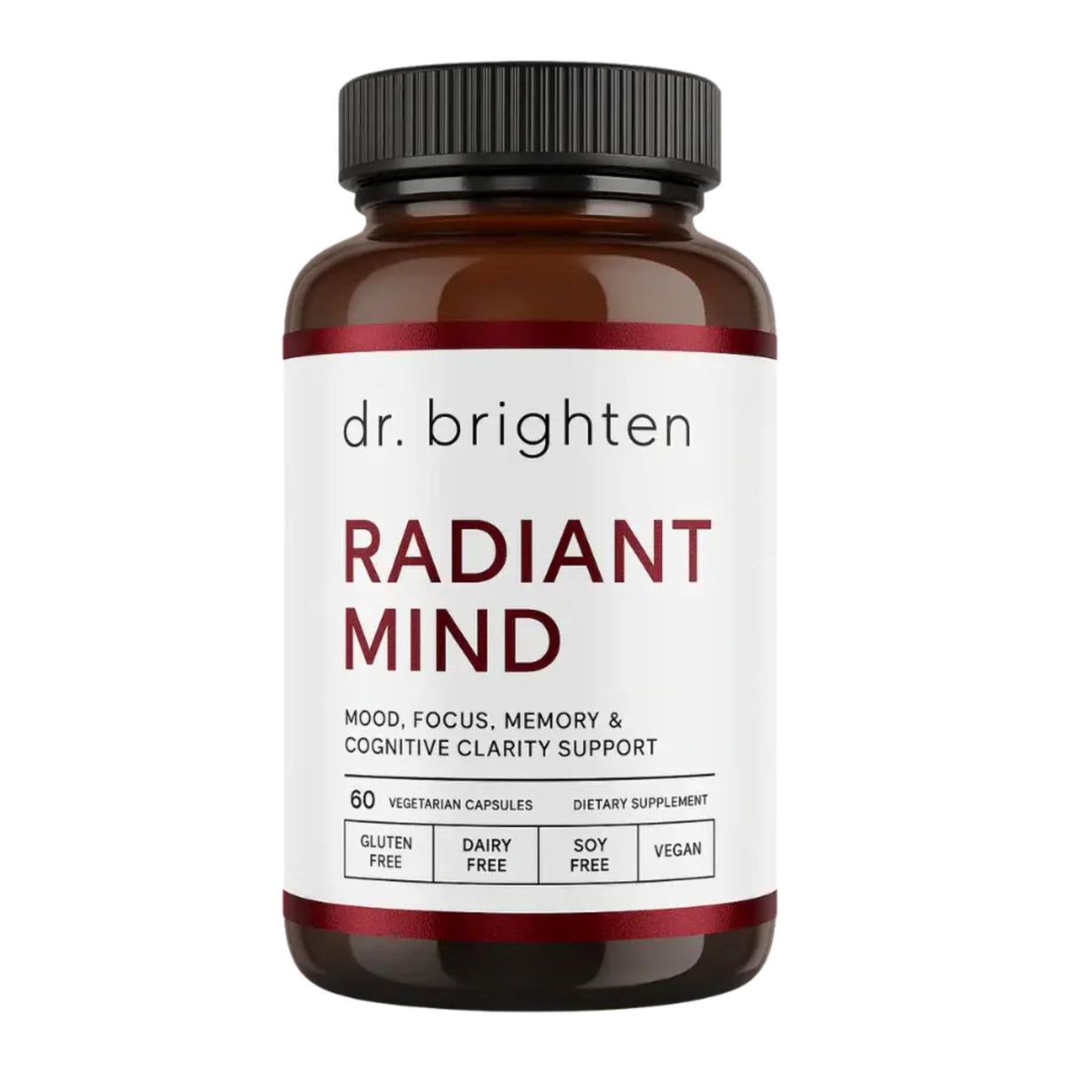 Dr. Brighten vista frontal del envase con diseño y beneficios visibles