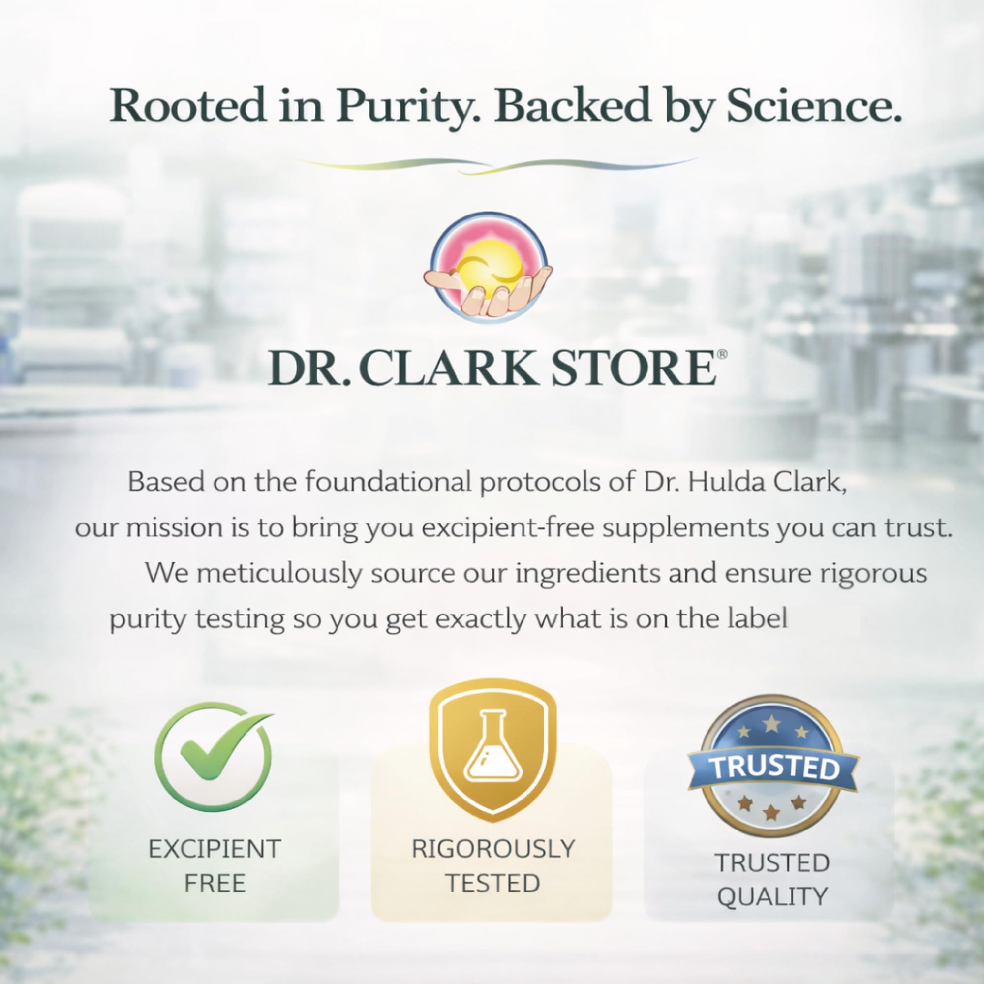 Dr. Clark producto en cocina simbólico, ayuda a disfrutar las comidas