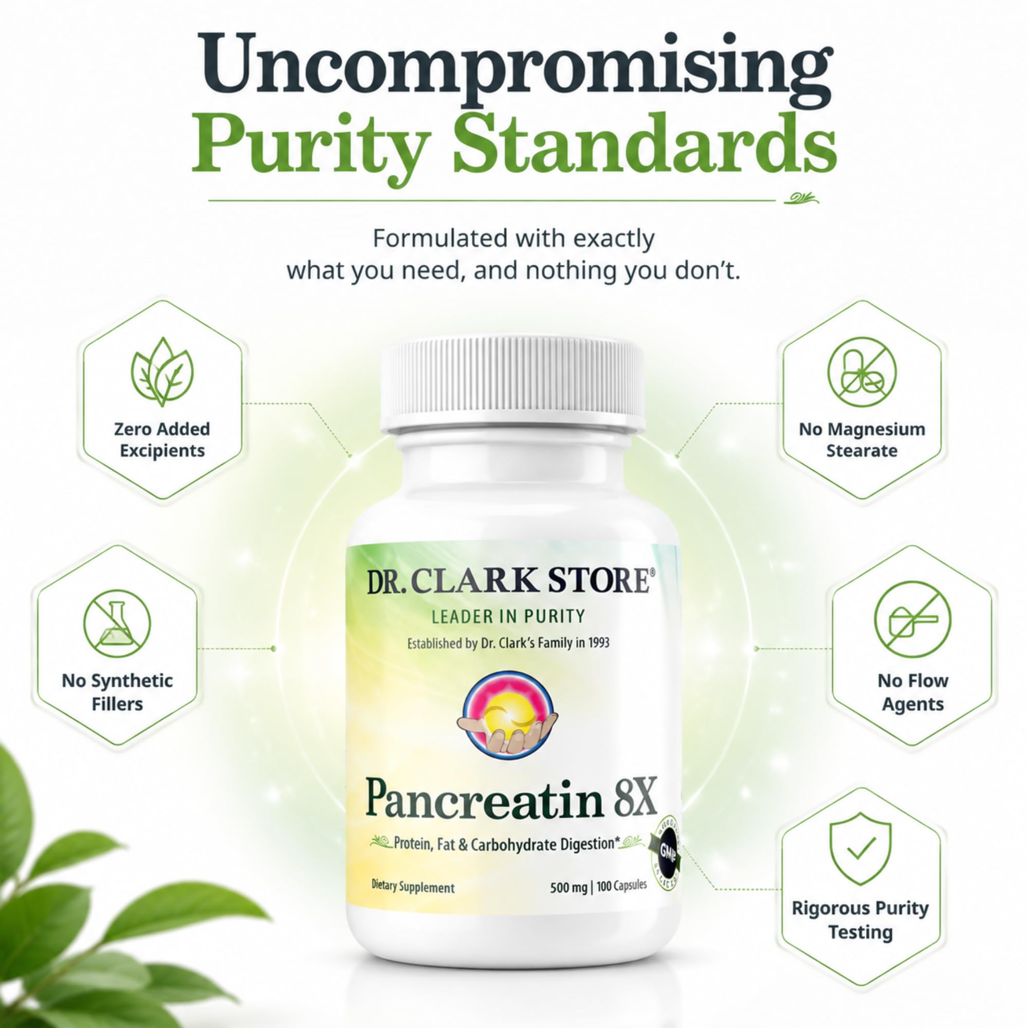 Dr Clark Store etiqueta nutricional legible, beneficio transparencia de ingredientes