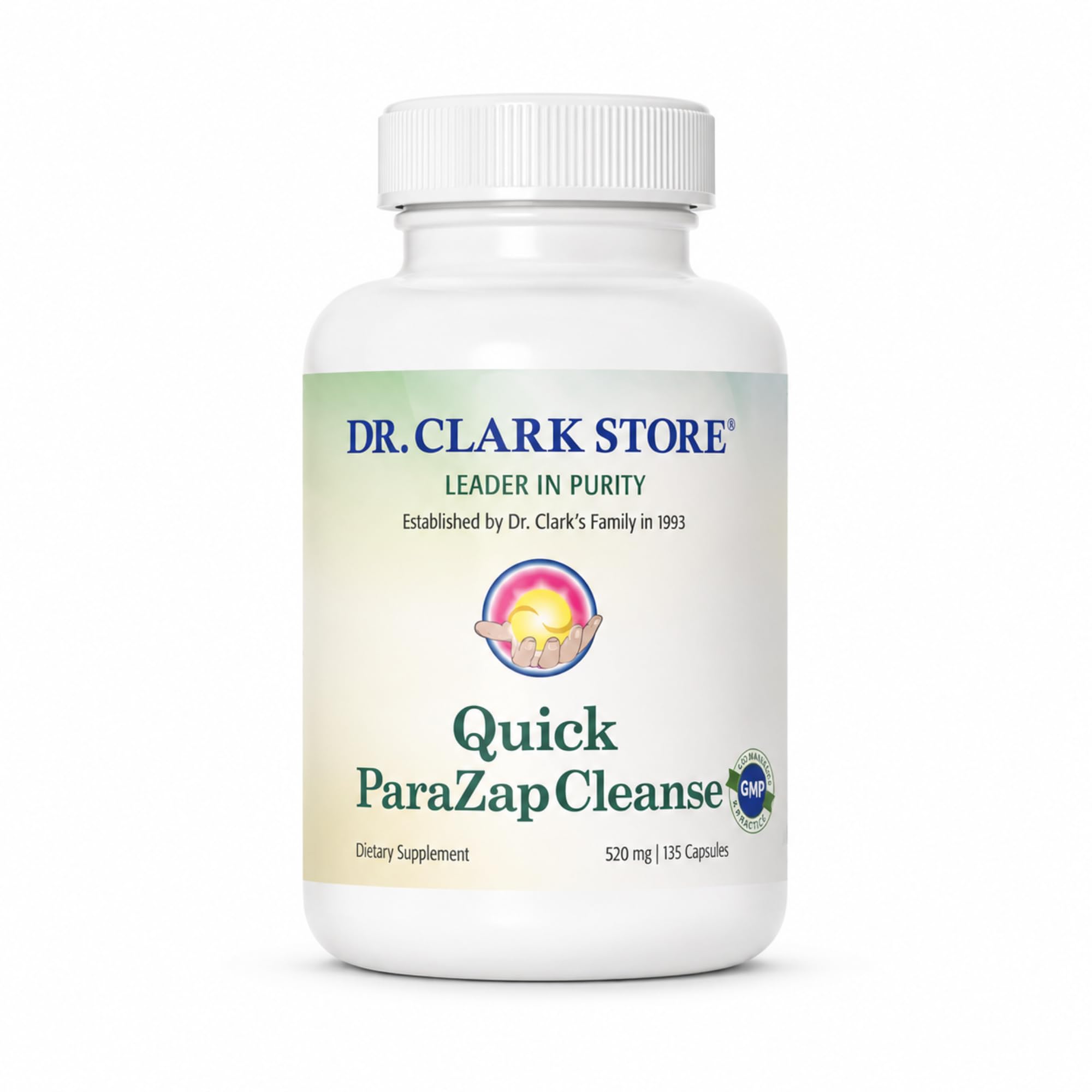 Dr Clark Store envase frontal que muestra 135 cápsulas y beneficios