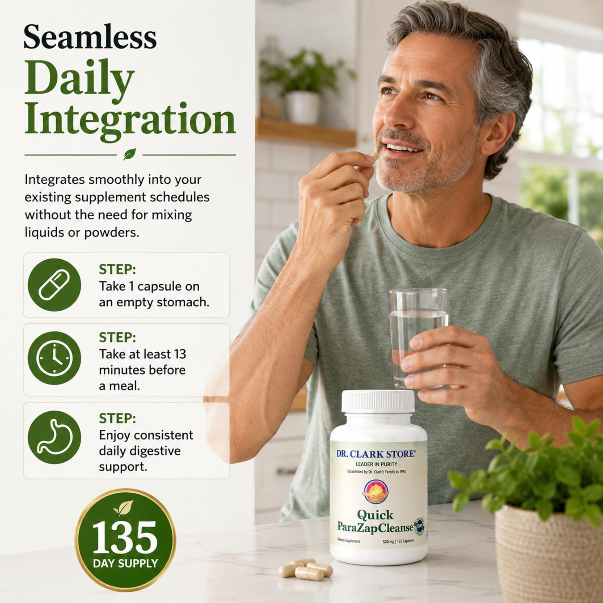 Dr Clark Store ajenjo y clavo juntos destacando ingredientes naturales