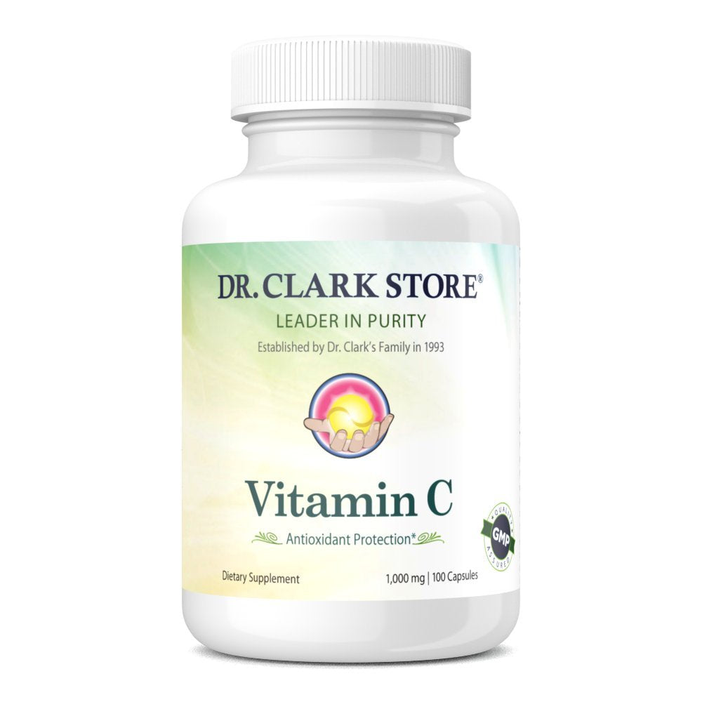 Dr Clark Store envase frontal mostrando etiquetas y servicio de 100 días