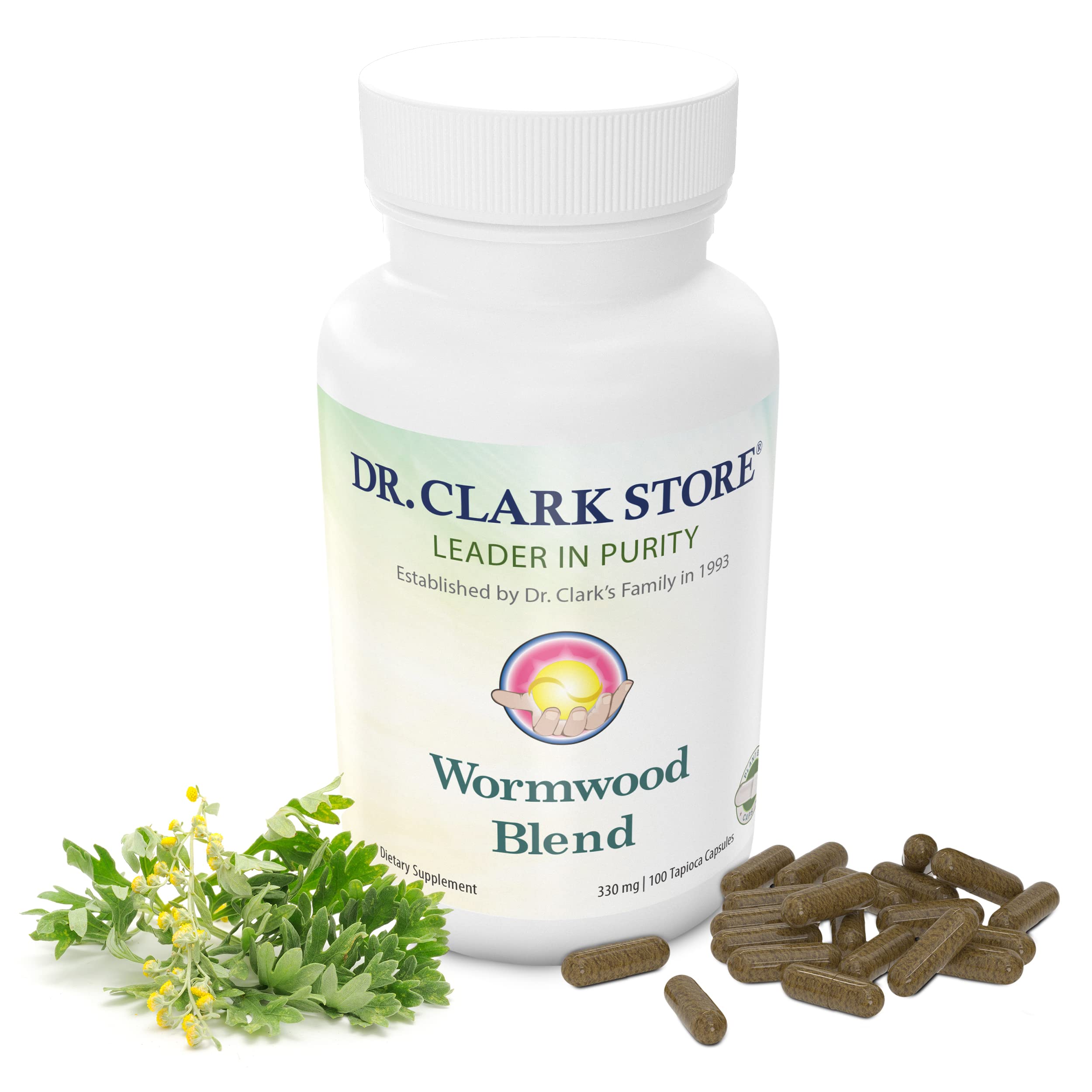 Dr Clark superblend frente del envase mostrando 100 cápsulas y fórmula vegetal