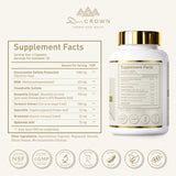DR. CROWN etiqueta nutricional visible con ingredientes y certificaciones