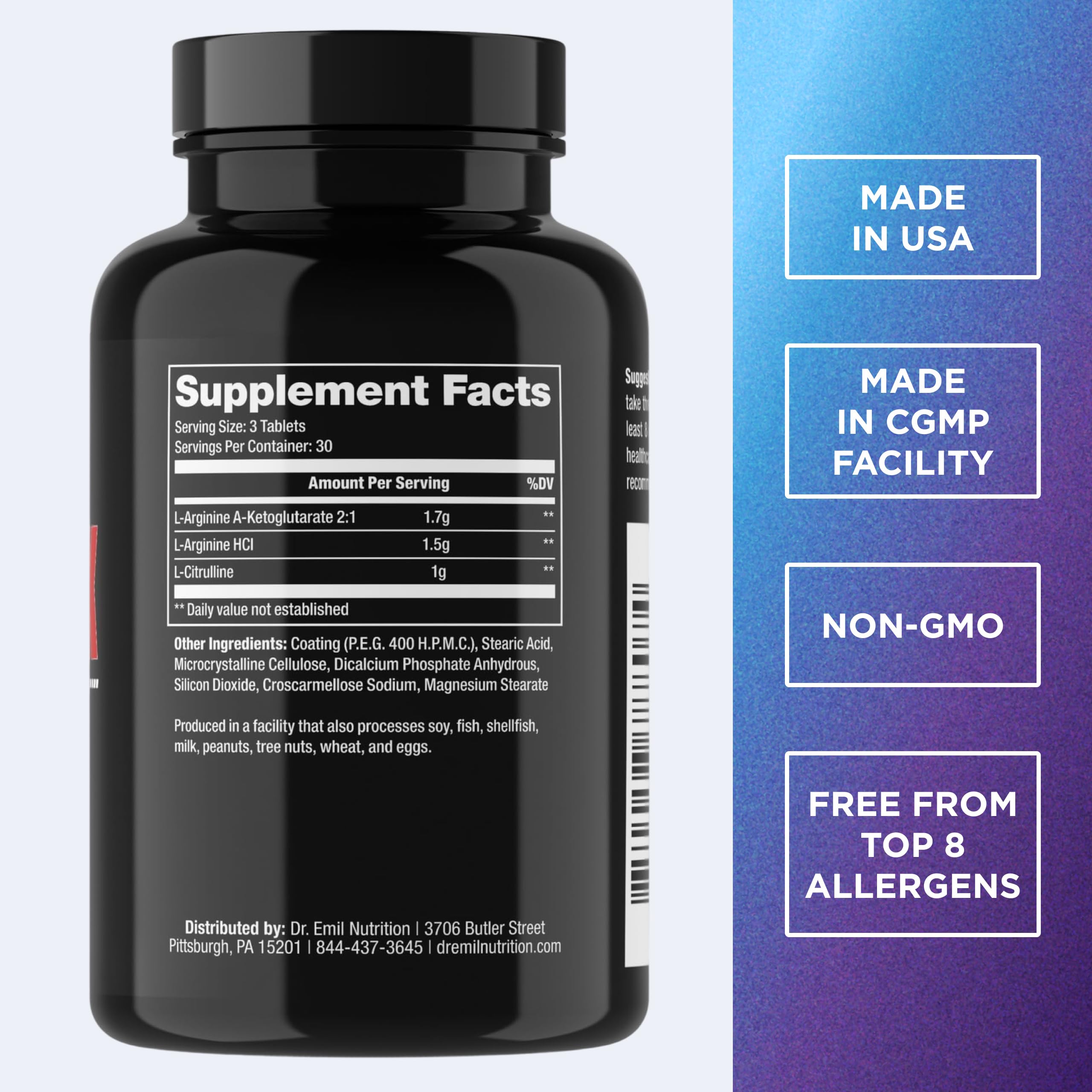 DR. EMIL NUTRITION primer plano de tabletas para ver textura y facilidad de ingestión