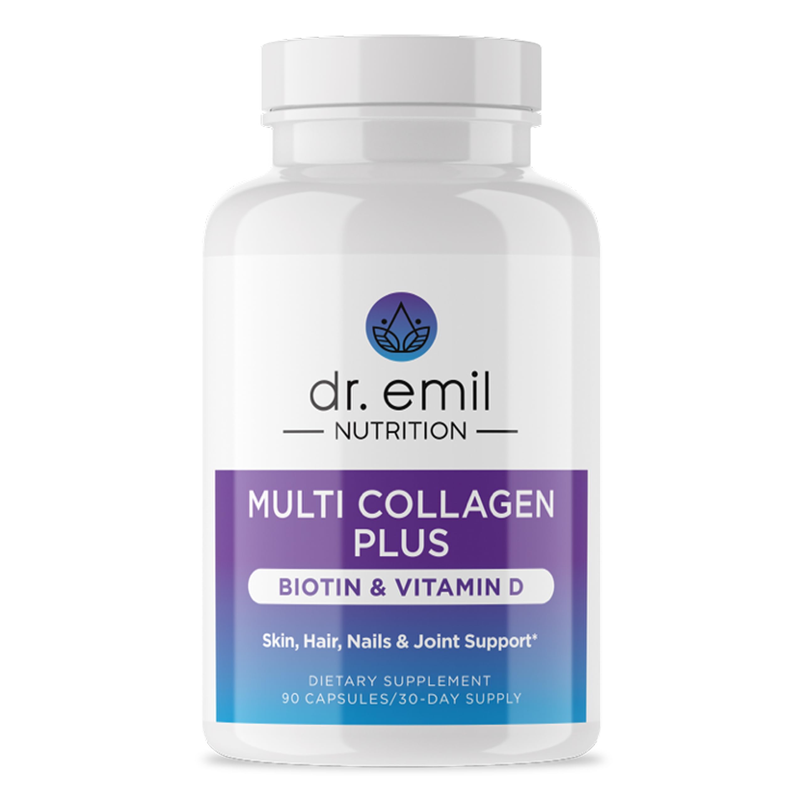 Dr. Emil Nutrition envase frontal mostrando el producto y confianza