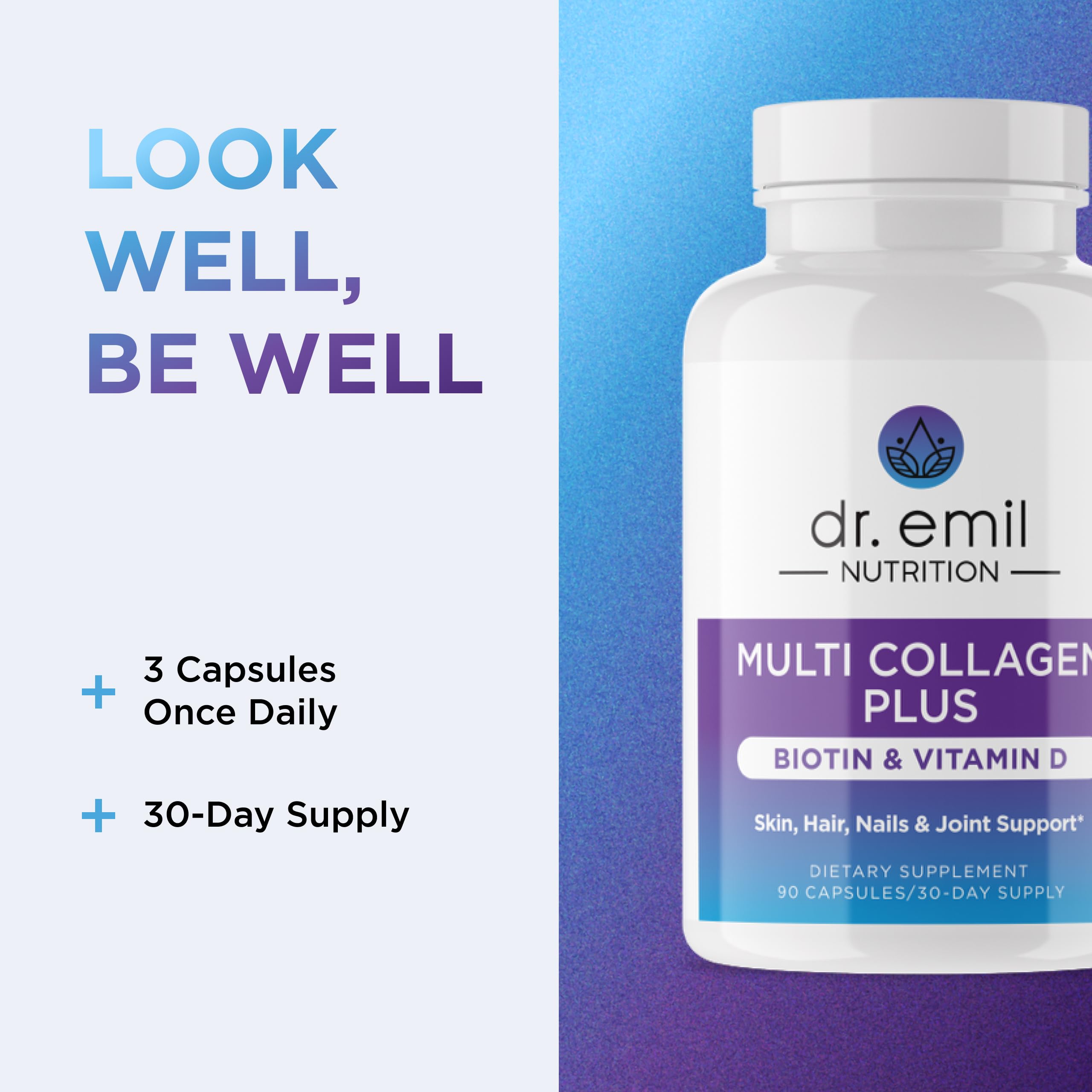 Dr. Emil Nutrition cápsula en mano para visualizar tamaño real