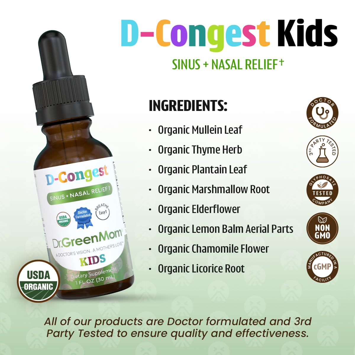 Dr. Green Mom botella en mano para comparar tamaño y facilidad de uso