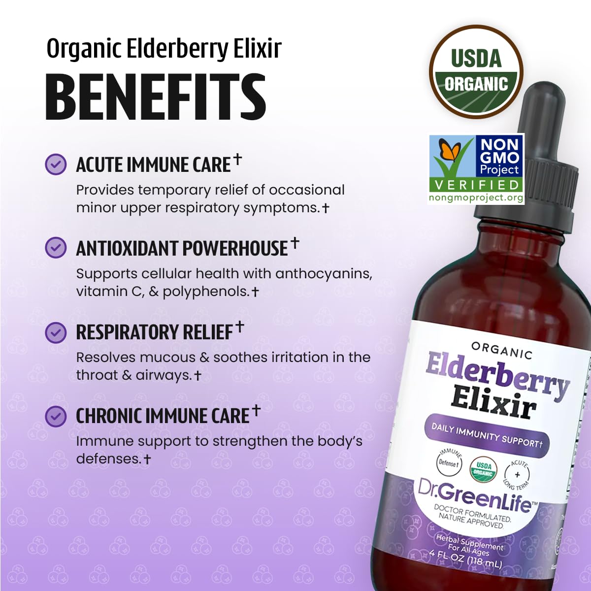 Dr. Green Mom etiqueta con ingredientes orgánicos y lista limpia de 3 componentes