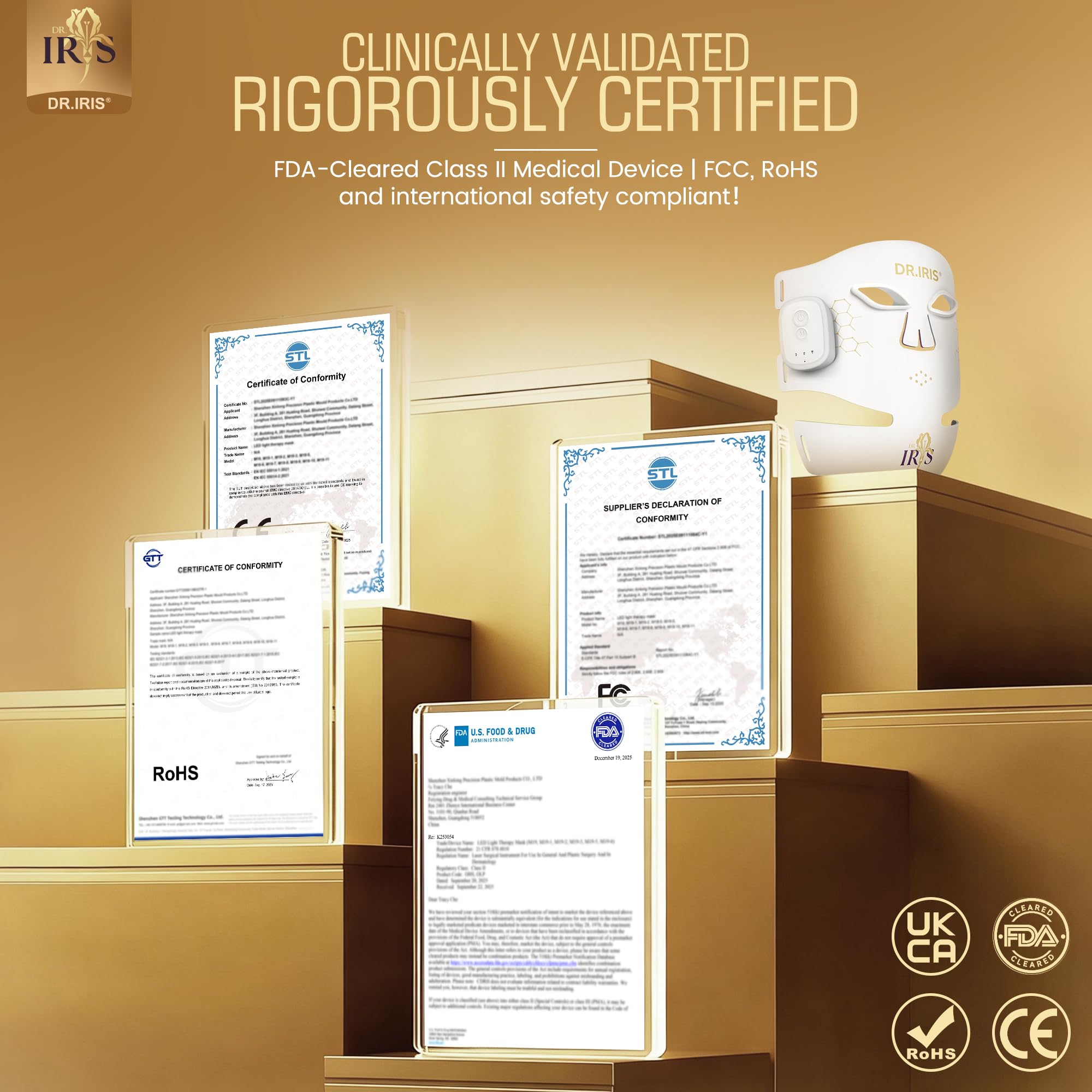 DR.IRIS kit completo empaquetado, regalo listo y presentación premium