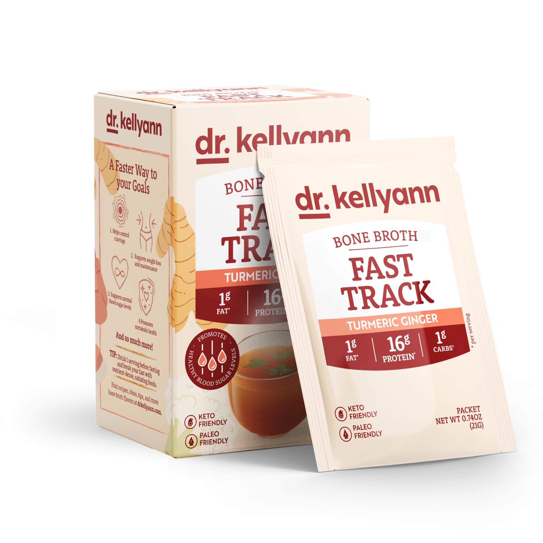 Dr. Kellyann sobre individual listo para mezclar y llevar, comodidad instantánea