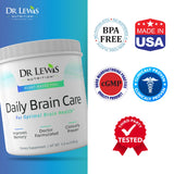 Dr Lewis envase 150 g junto a objetos para ver tamaño real