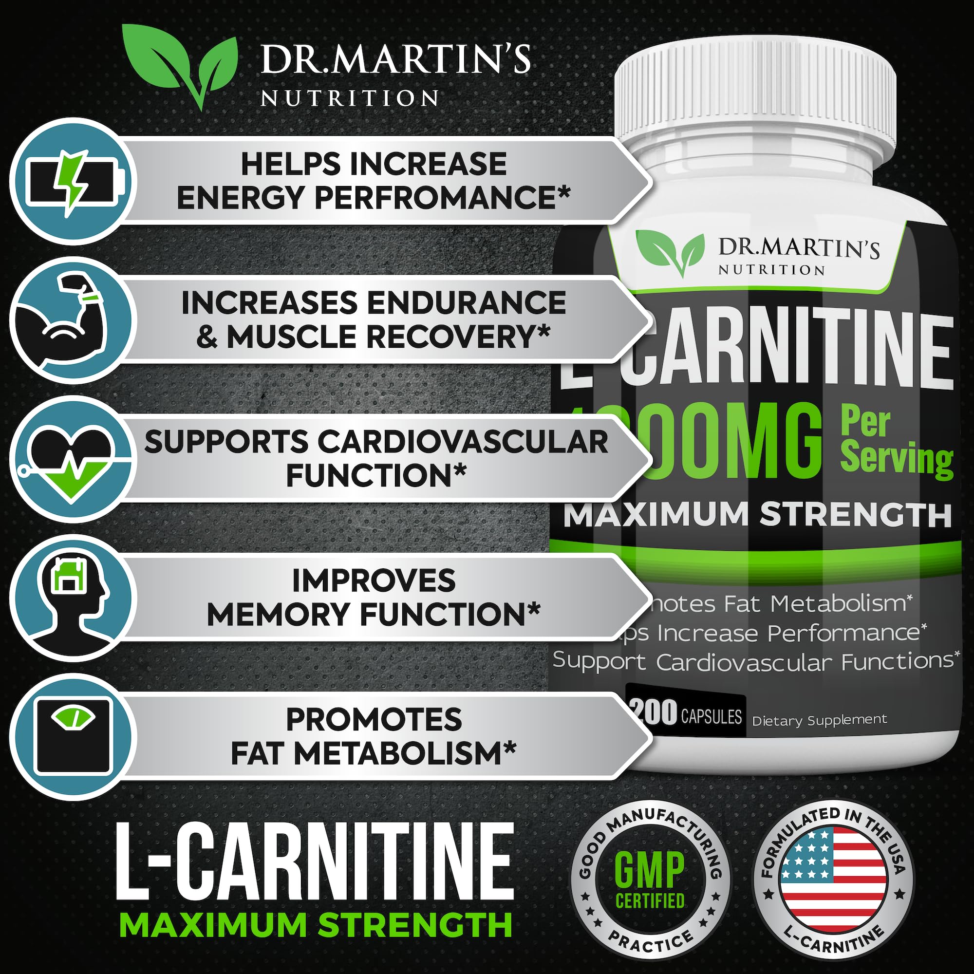 Dr. Martin's Nutrition cápsulas en primer plano destacando pureza y concentración