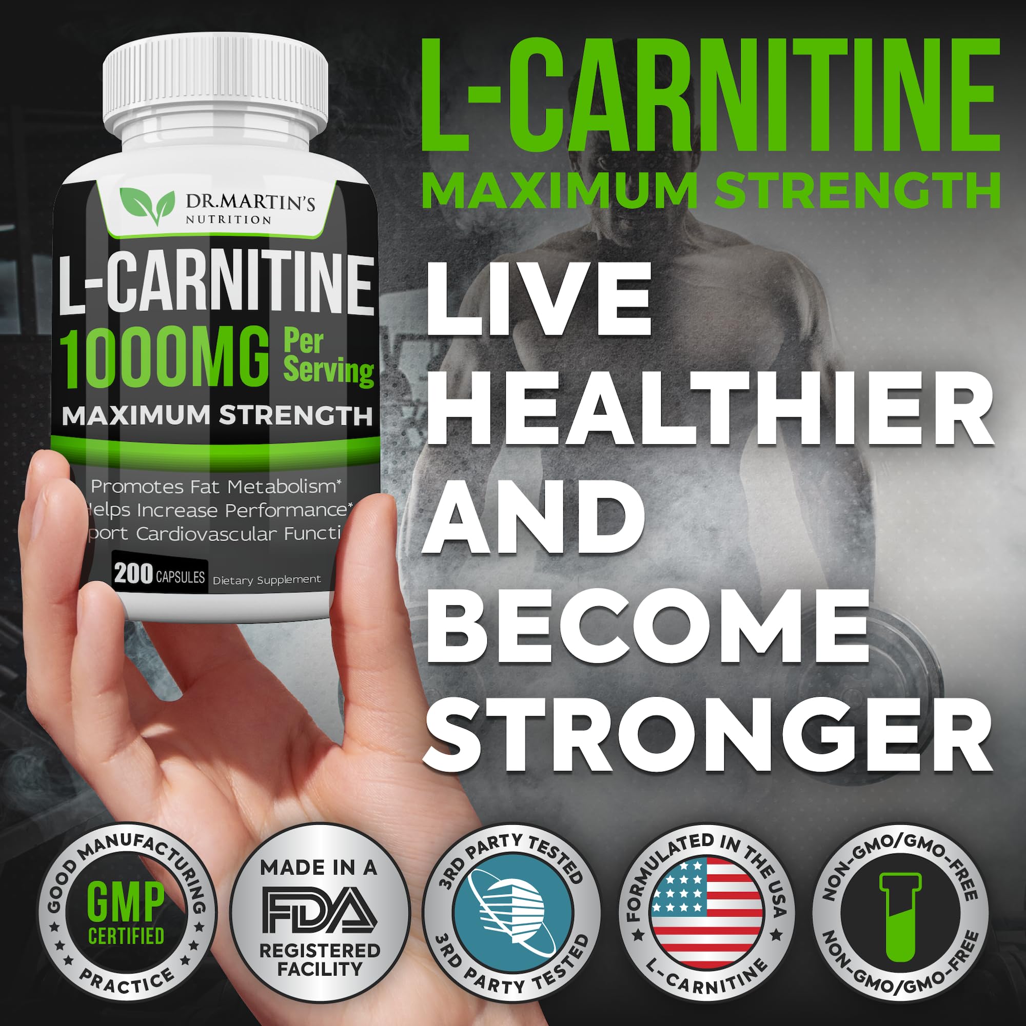 Dr. Martin's Nutrition etiqueta con información de dosificación clara