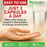 DR. MARTIN'S NUTRITION suplemento en mesa de desayuno para mostrar integración diaria fácil