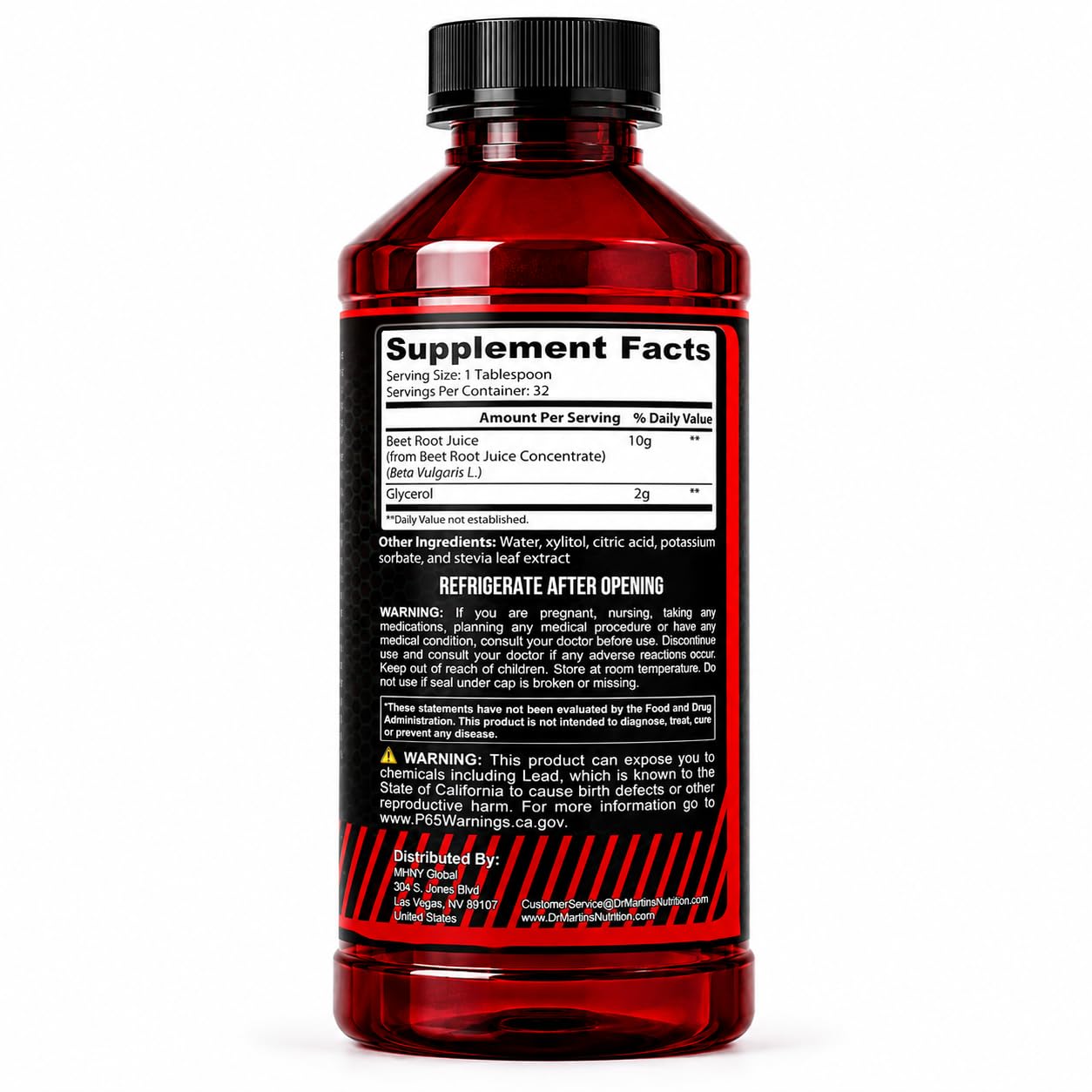 DR. MARTIN'S NUTRITION gota de glicerol mostrando hidratación intramuscular