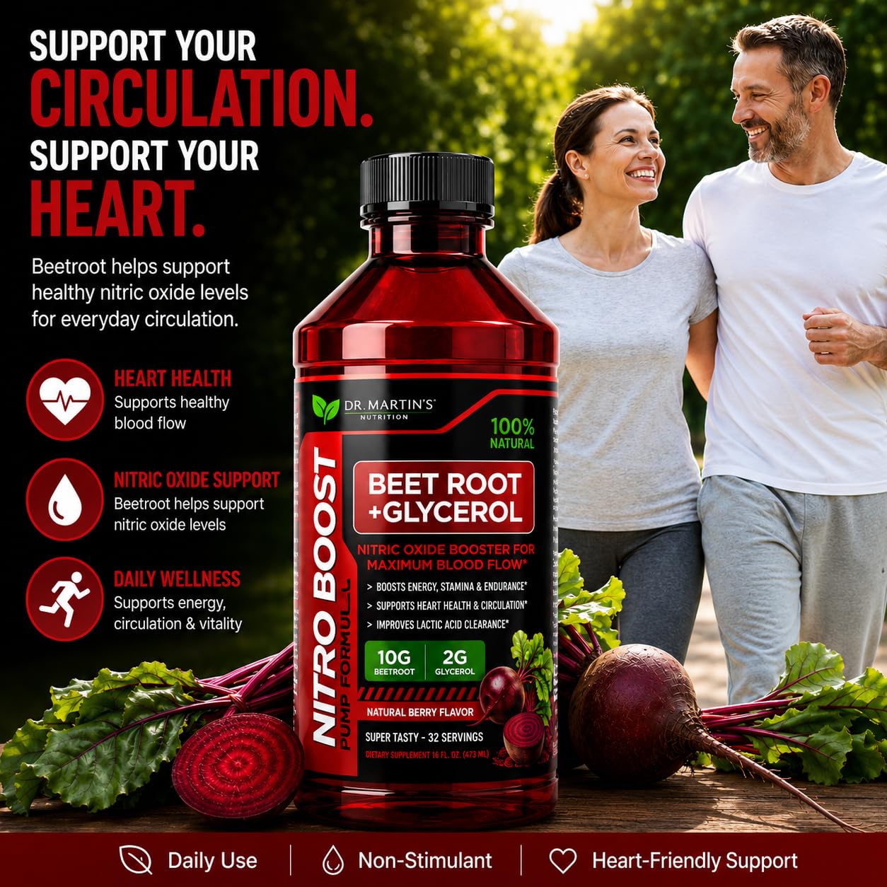 DR. MARTIN'S NUTRITION producto junto a mano para ver tamaño práctico