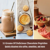 Dr. Matthew polvo mezclado en café matutino, sabor chocolate agradable