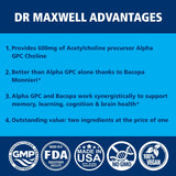 Dr. Maxwell polvo e ingredientes crudos resaltando origen natural